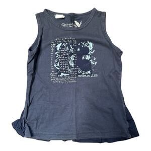 Miniman Dept Fille Dk Gray Graphic Sleeveless Tank Tee Shirt GIrls Size 8Y